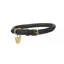 Digby and Fox Rolled Leather Dog Collar in Black